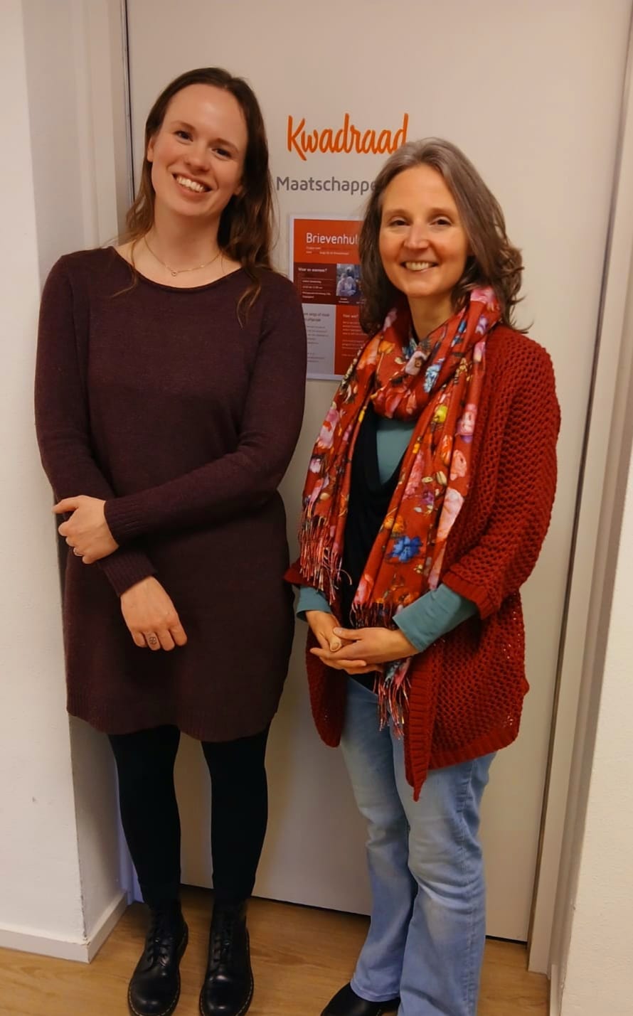 Maatschappelijk werkers Franka Walraven en Jurny Booij, beide werkzaam bij Kwadraad