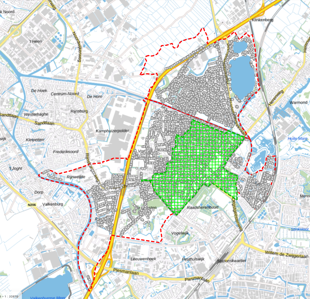 afbeelding van de verdeling 3 wijken