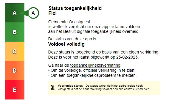 Toegankelijkheidslabel Fixi