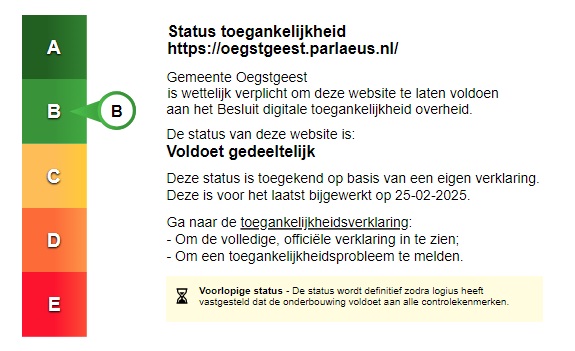 Toegankelijkheidslabel Parlaeus Toegankelijkheidslabel Parlaeus