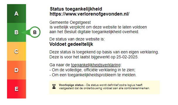 Toegankelijkheidslabel Verloren en Gevonden