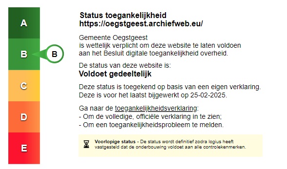 Toegankelijkheidslabel Archiefweb.eu Toegankelijkheidslabel Archiefweb.eu