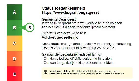 Toegankelijkheidslabel BSGR