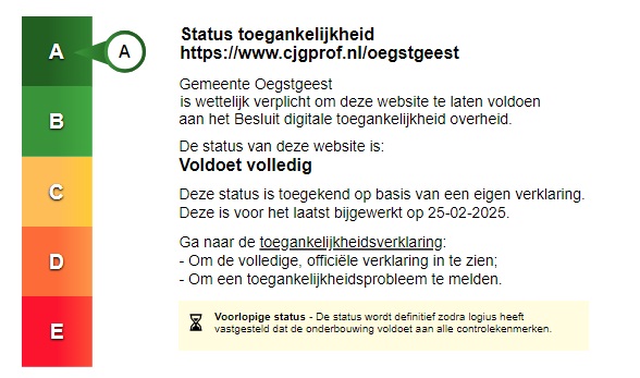 Toegankelijkheidslabel CJG Oegstgeest