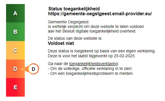 Toegankelijkheidslabel digitale nieuwsbrief