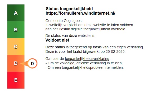 Toegankelijkheidslabel digitale formulieren