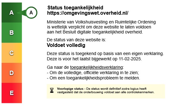 Toegankelijkheidslabel Omgevingsloket